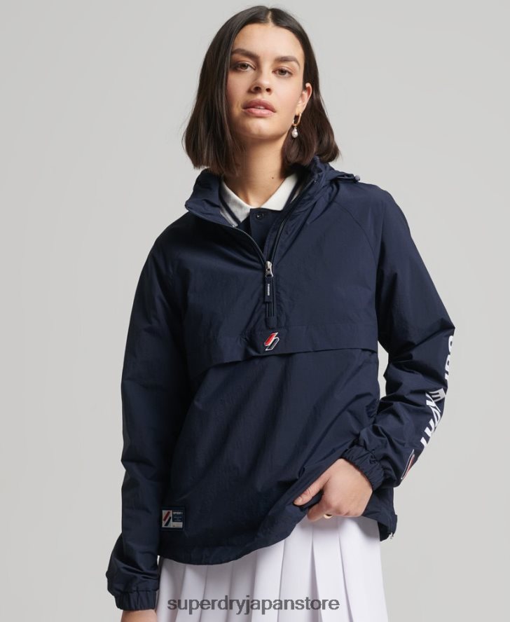 コードに不可欠なグラフィックのオーバーヘッド 女性 Superdry 衣類 海軍 2J62PZ5581