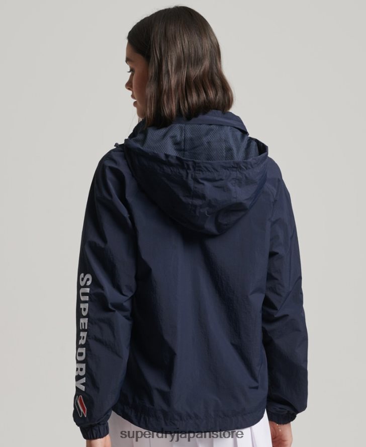 コードに不可欠なグラフィックのオーバーヘッド 女性 Superdry 衣類 海軍 2J62PZ5581