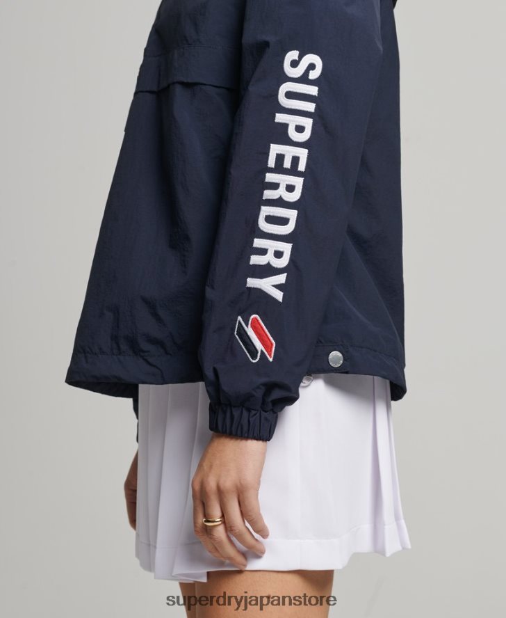 コードに不可欠なグラフィックのオーバーヘッド 女性 Superdry 衣類 海軍 2J62PZ5581