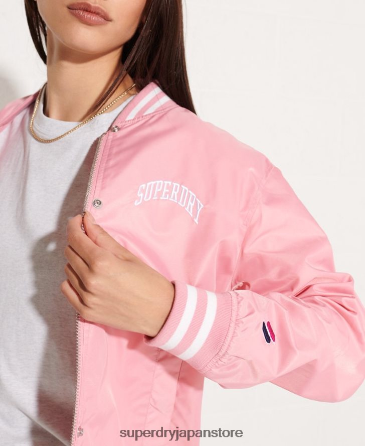クラシックなスタジャン 女性 Superdry 衣類 ピンク 2J62PZ5582