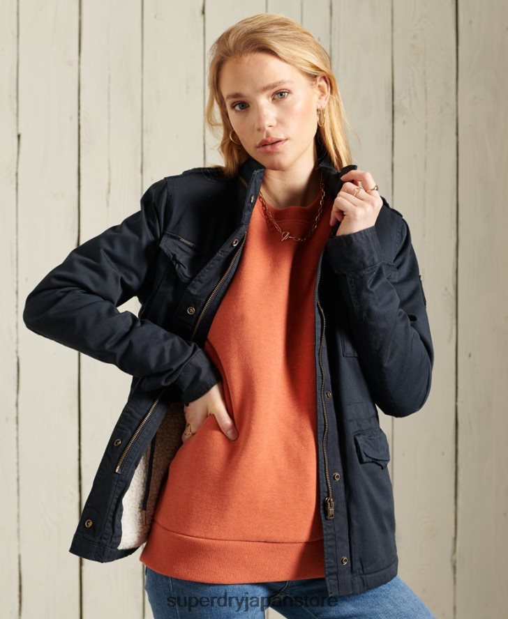 クラシックルーキーボーグジャケット 女性 Superdry 衣類 海軍 2J62PZ5583
