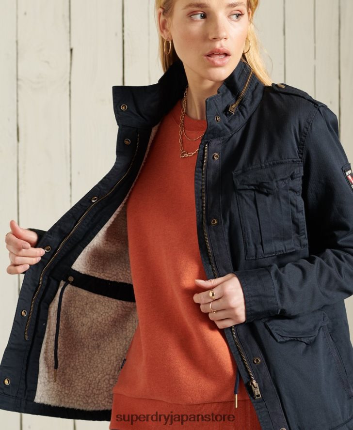クラシックルーキーボーグジャケット 女性 Superdry 衣類 海軍 2J62PZ5583