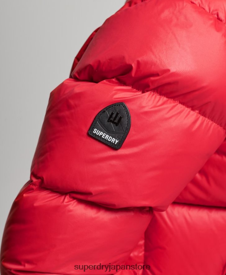 リュクスアルパインダウンパデッドジャケット 女性 Superdry 衣類 赤 2J62PZ5584