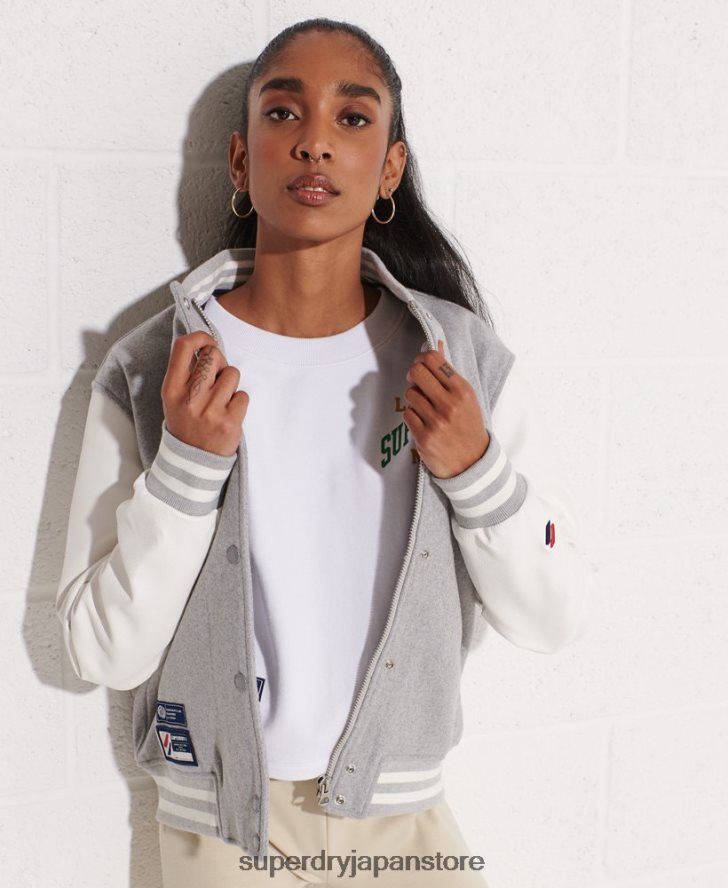 ウール スタジャン 女性 Superdry 衣類 ライトグレー 2J62PZ5585