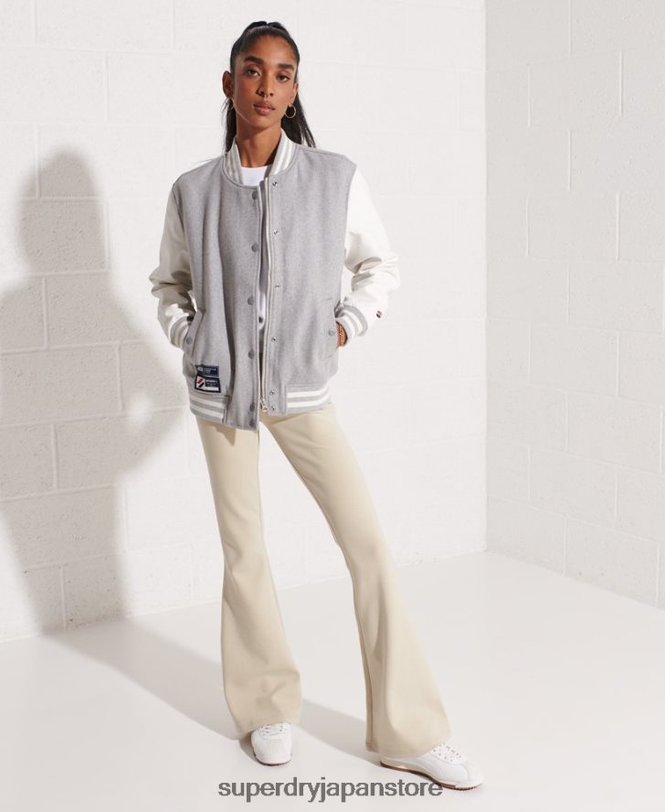 ウール スタジャン 女性 Superdry 衣類 ライトグレー 2J62PZ5585