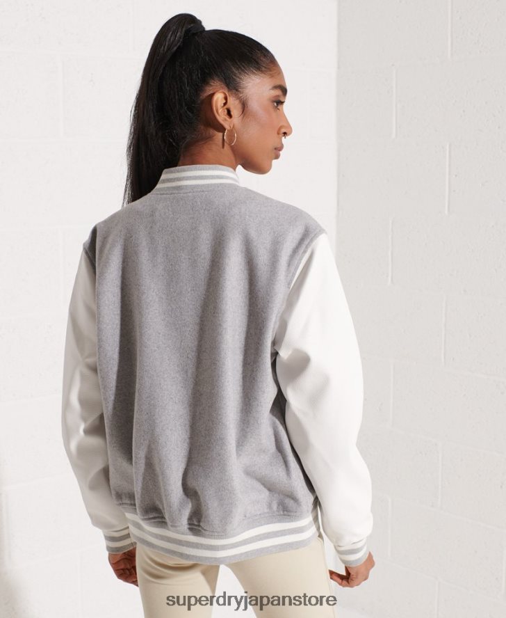 ウール スタジャン 女性 Superdry 衣類 ライトグレー 2J62PZ5585