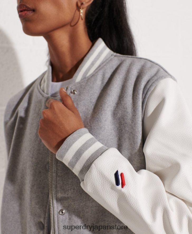 ウール スタジャン 女性 Superdry 衣類 ライトグレー 2J62PZ5585
