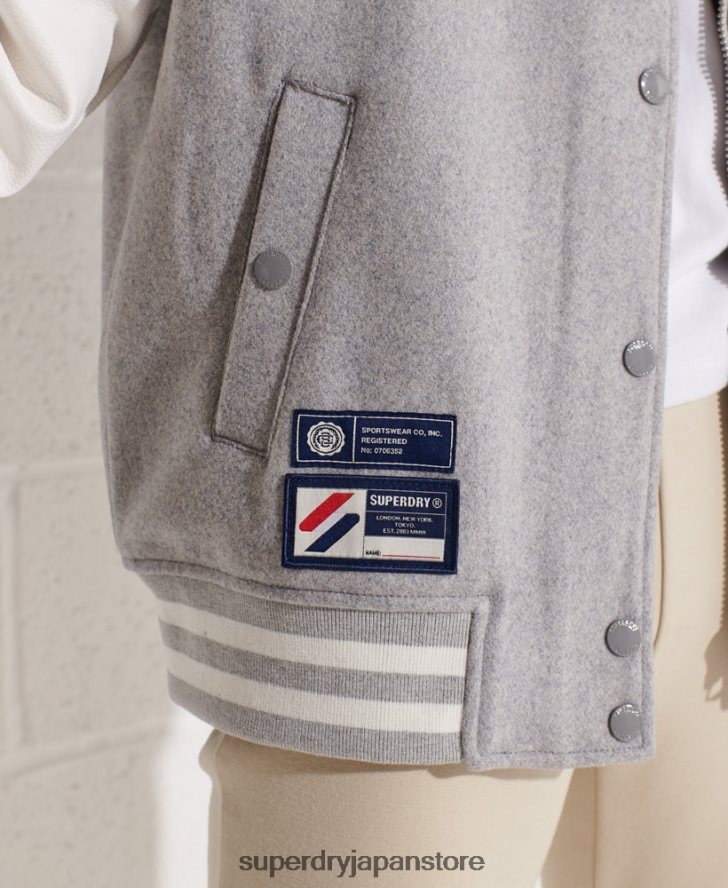 ウール スタジャン 女性 Superdry 衣類 ライトグレー 2J62PZ5585