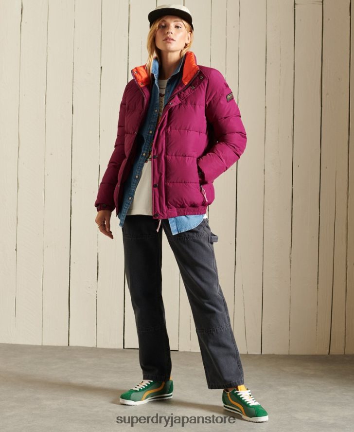 ソースレトロパファージャケット 女性 Superdry 衣類 紫 2J62PZ5587