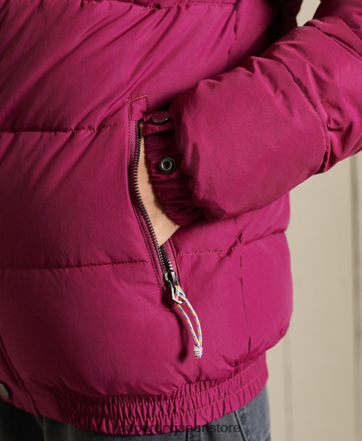 ソースレトロパファージャケット 女性 Superdry 衣類 紫 2J62PZ5587