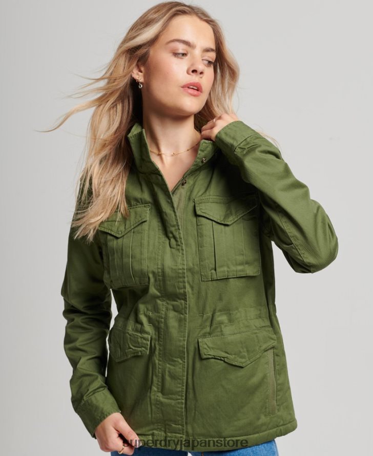 クラシックルーキーボーグジャケット 女性 Superdry 衣類 緑 2J62PZ5588