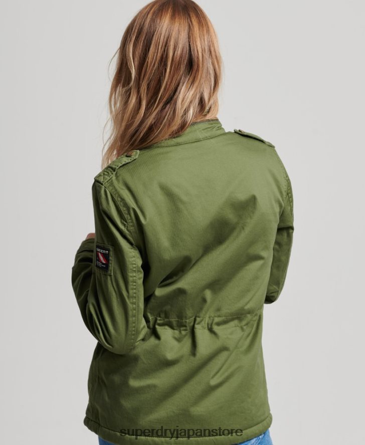 クラシックルーキーボーグジャケット 女性 Superdry 衣類 緑 2J62PZ5588