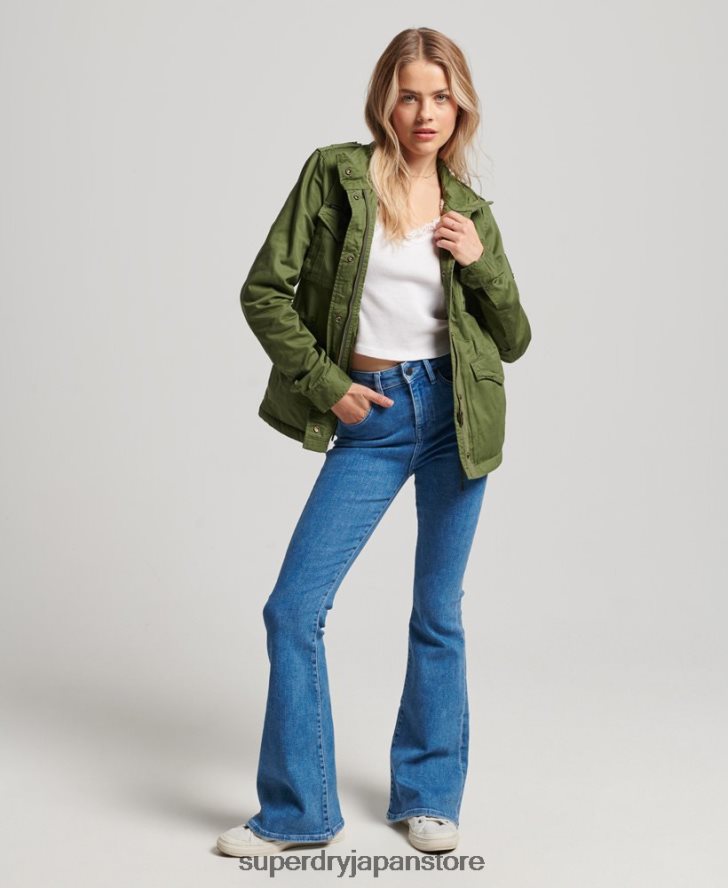 クラシックルーキーボーグジャケット 女性 Superdry 衣類 緑 2J62PZ5588
