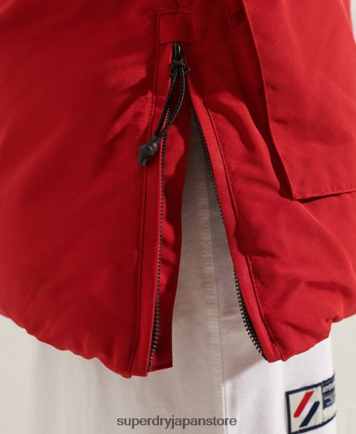 コードエベレストパーカーコート 女性 Superdry 衣類 赤 2J62PZ5589