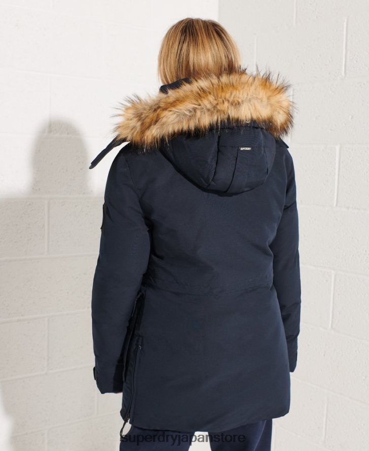 コードエベレストパーカーコート 女性 Superdry 衣類 海軍 2J62PZ5590