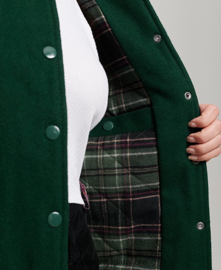代表チームパッチ付きボンバージャケット 女性 Superdry 衣類 緑 2J62PZ5593