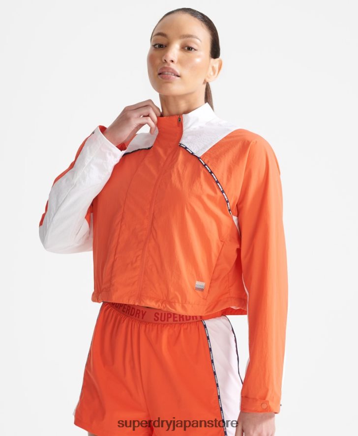 ランクロップド耐候性コート 女性 Superdry 衣類 オレンジ 2J62PZ5594