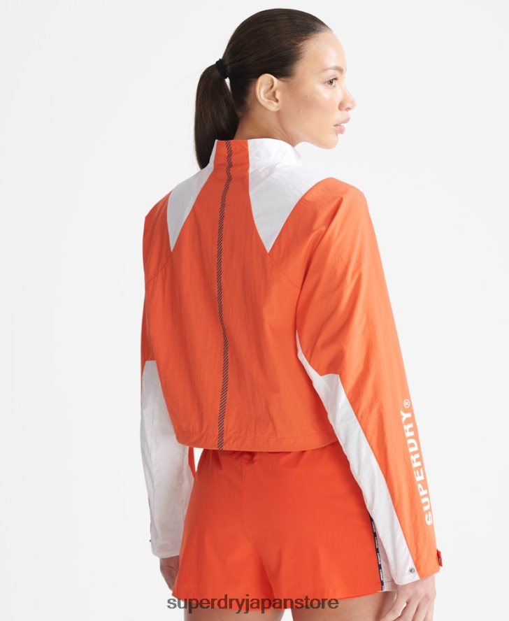 ランクロップド耐候性コート 女性 Superdry 衣類 オレンジ 2J62PZ5594