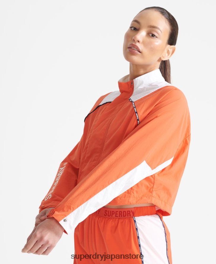 ランクロップド耐候性コート 女性 Superdry 衣類 オレンジ 2J62PZ5594