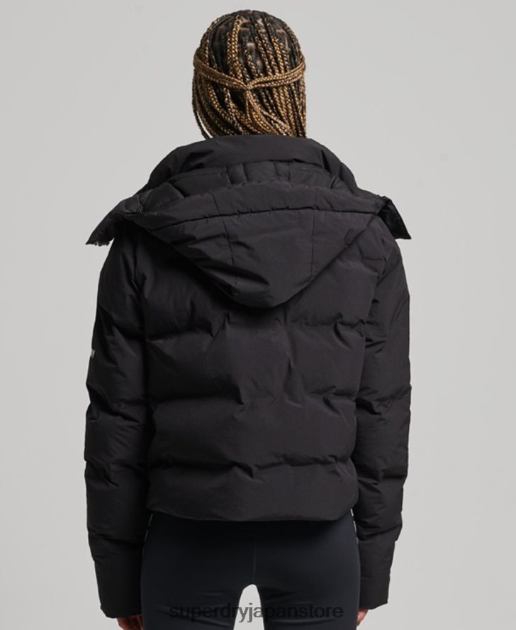 トレインボクシーパファージャケット 女性 Superdry 衣類 黒 2J62PZ5596