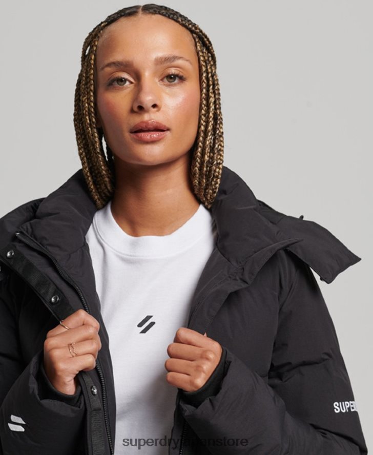 トレインボクシーパファージャケット 女性 Superdry 衣類 黒 2J62PZ5596