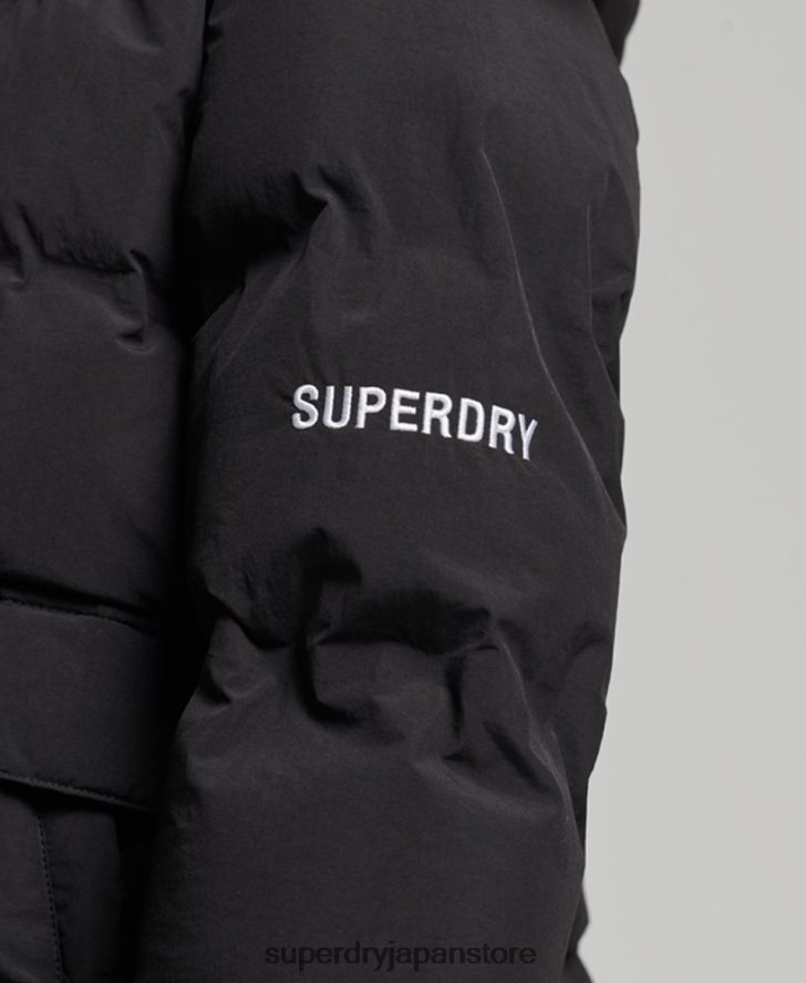 トレインボクシーパファージャケット 女性 Superdry 衣類 黒 2J62PZ5596