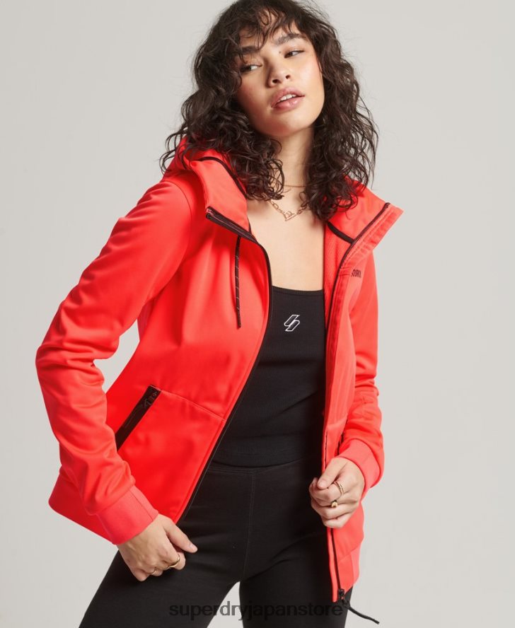 ハイテクソフトシェルジャケット 女性 Superdry 衣類 コーラル 2J62PZ5597