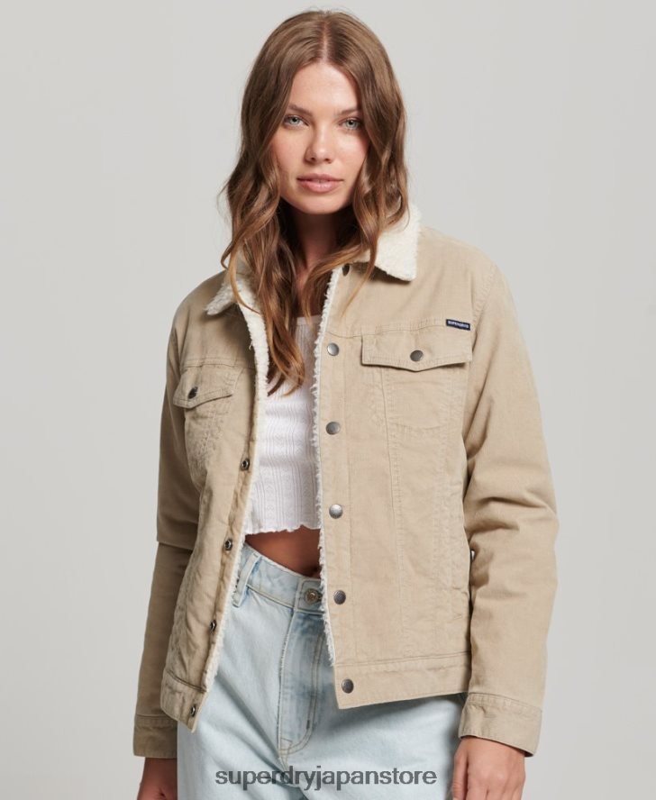 シェルパコードトラッカージャケット 女性 Superdry 衣類 クリーム 2J62PZ5599