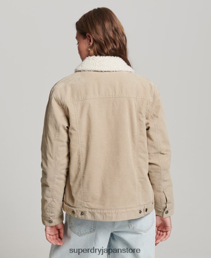 シェルパコードトラッカージャケット 女性 Superdry 衣類 クリーム 2J62PZ5599