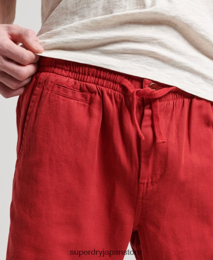 ヴィンテージオーバーダイショートパンツ 男性 Superdry 衣類 赤 2J62PZ55