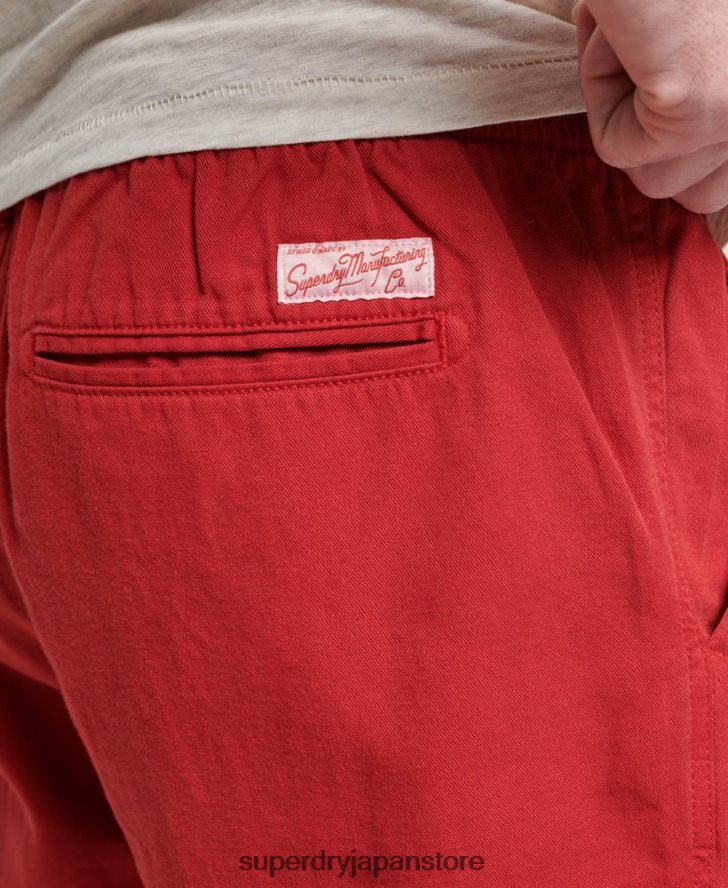 ヴィンテージオーバーダイショートパンツ 男性 Superdry 衣類 赤 2J62PZ55