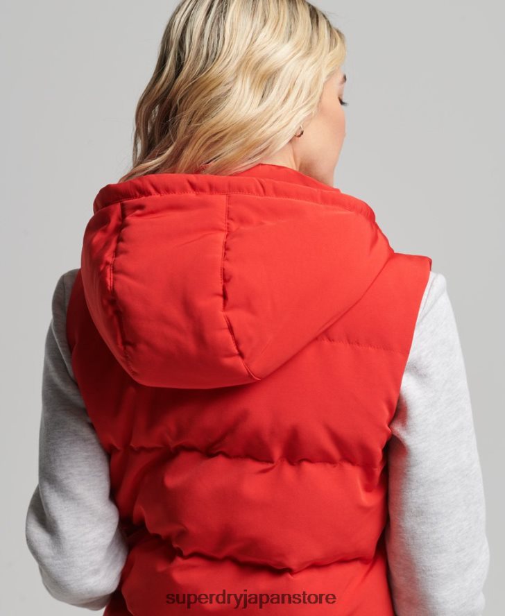 エベレスト フード付きパファージレ 女性 Superdry 衣類 赤 2J62PZ5600