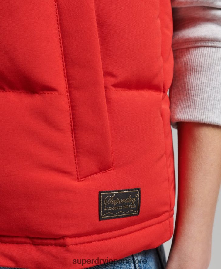 エベレスト フード付きパファージレ 女性 Superdry 衣類 赤 2J62PZ5600