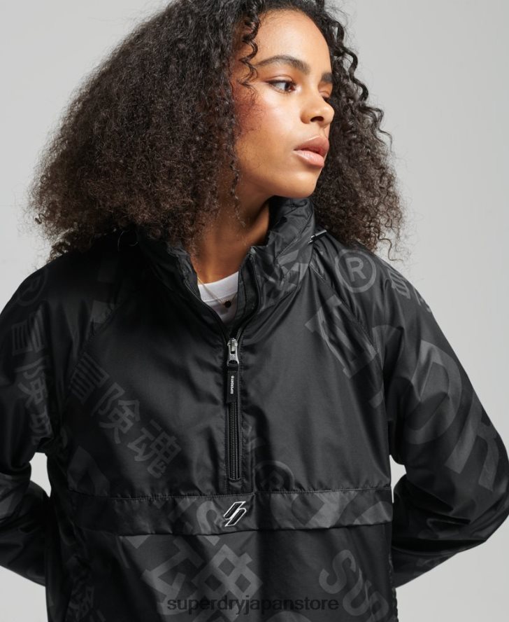 コードに不可欠なグラフィックのオーバーヘッド 女性 Superdry 衣類 黒 2J62PZ5602