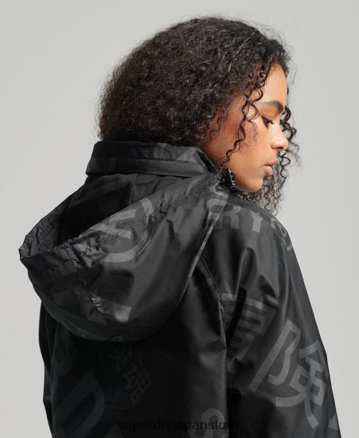 コードに不可欠なグラフィックのオーバーヘッド 女性 Superdry 衣類 黒 2J62PZ5602