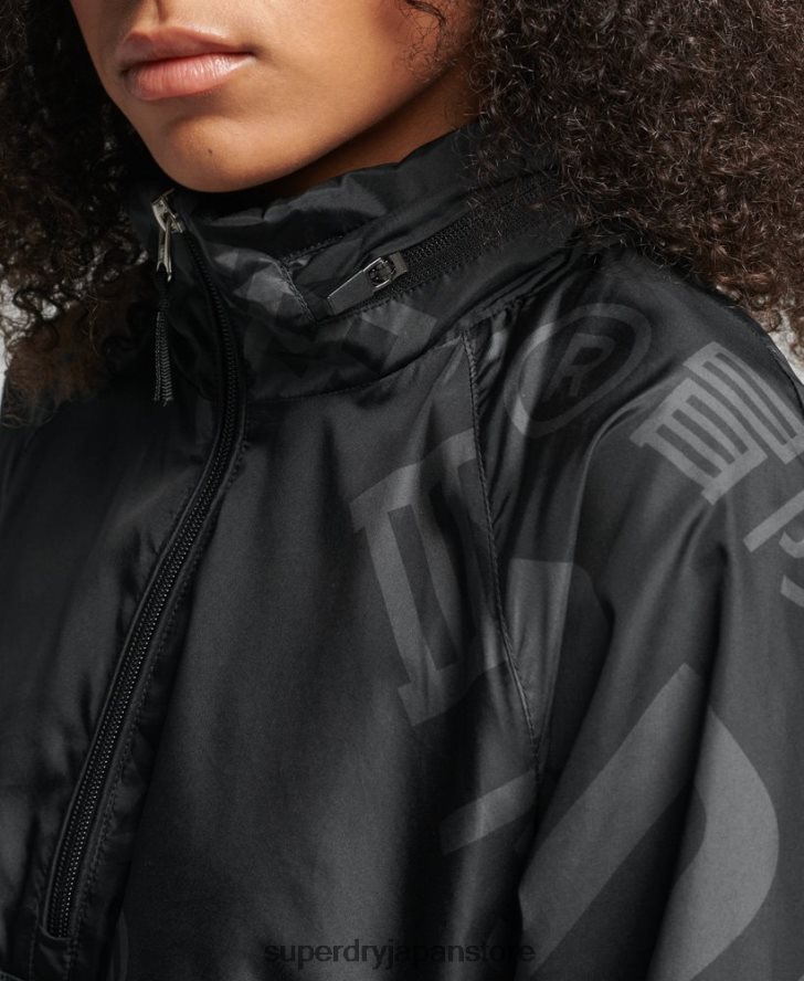 コードに不可欠なグラフィックのオーバーヘッド 女性 Superdry 衣類 黒 2J62PZ5602