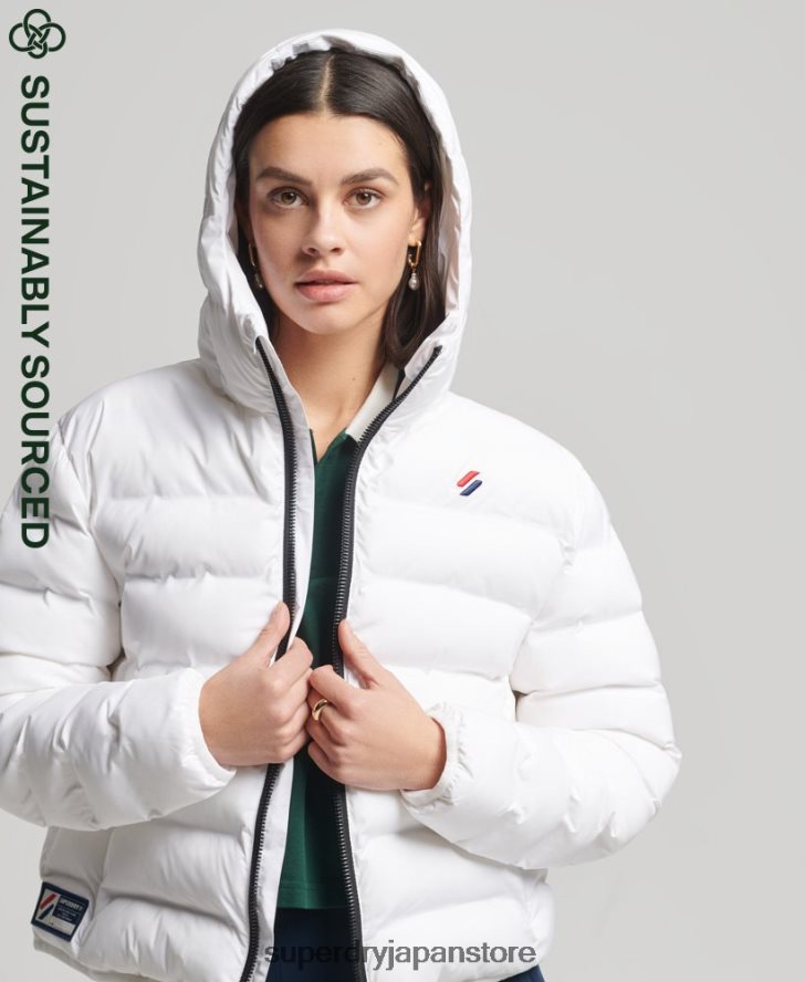オールシーズン対応の中綿ジャケット 女性 Superdry 衣類 白 2J62PZ5603