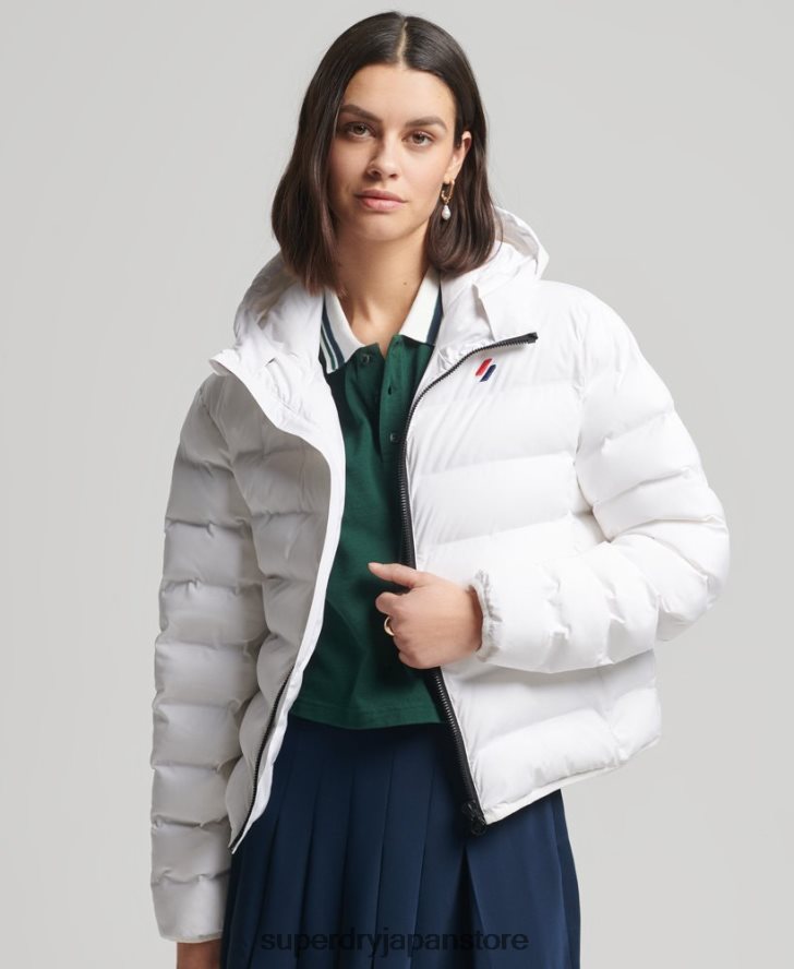 オールシーズン対応の中綿ジャケット 女性 Superdry 衣類 白 2J62PZ5603