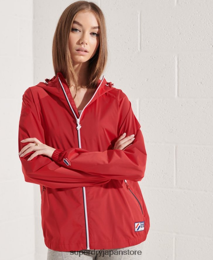 コードスポーツ軽量ジャケット 女性 Superdry 衣類 赤 2J62PZ5604