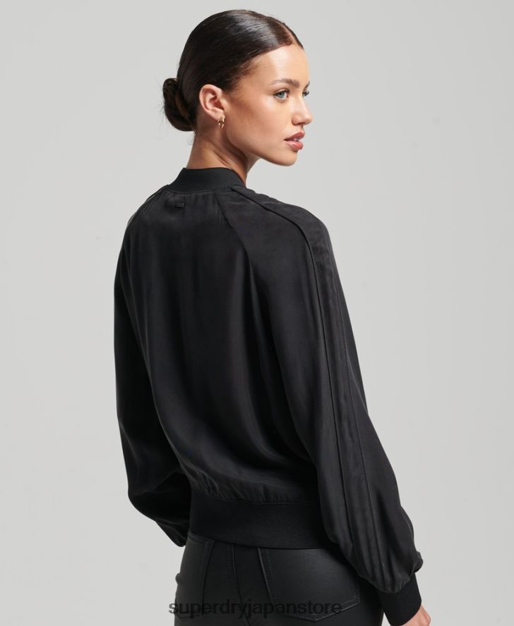 キュプラボンバージャケット 女性 Superdry 衣類 黒 2J62PZ5606