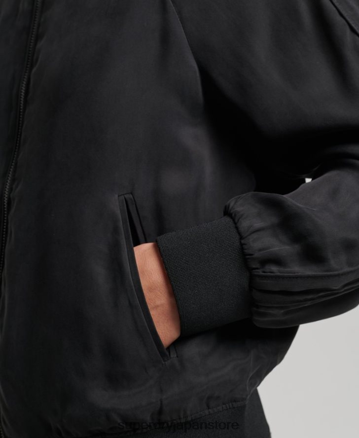 キュプラボンバージャケット 女性 Superdry 衣類 黒 2J62PZ5606