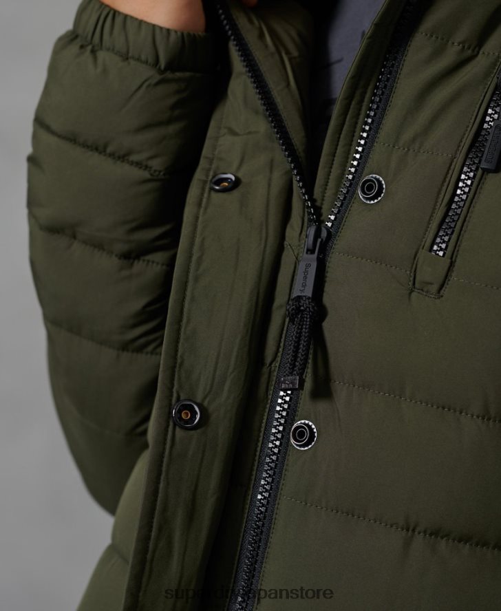 クラシック フェイクファー フジ ジャケット 女性 Superdry 衣類 緑 2J62PZ5607