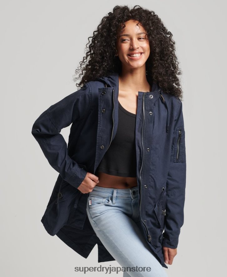 フィールドパーカー 女性 Superdry 衣類 海軍 2J62PZ5609