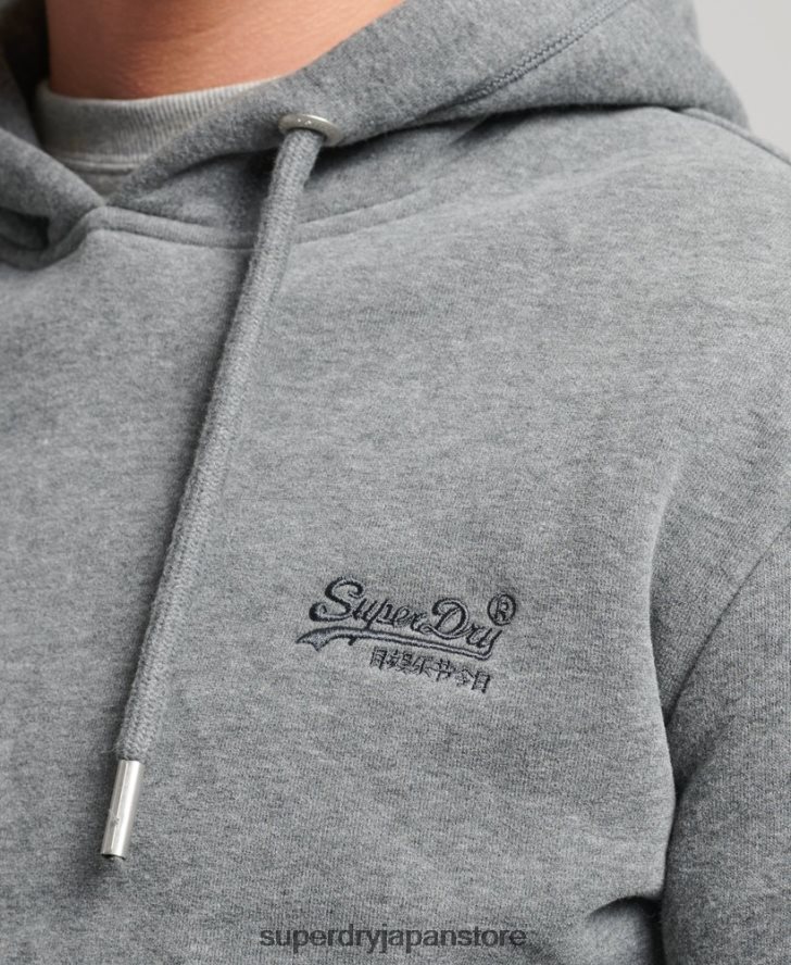 オーガニックコットン エッセンシャル ロゴ パーカー 男性 Superdry 衣類 グレー 2J62PZ560