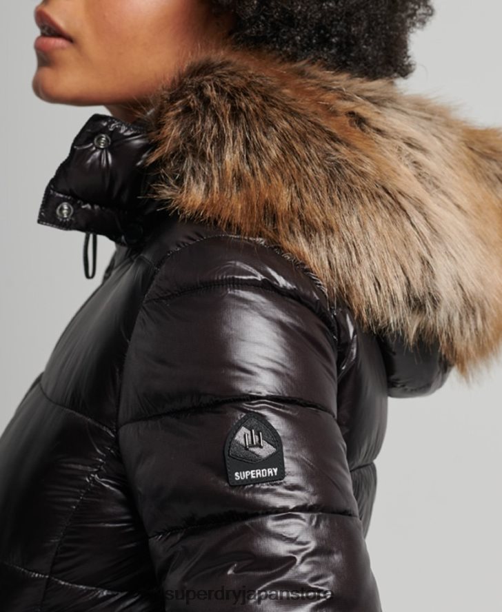 富士山フード付きジャケット 女性 Superdry 衣類 黒 2J62PZ5610