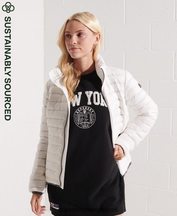 コアダウン中綿ジャケット 女性 Superdry 衣類 白 2J62PZ5612