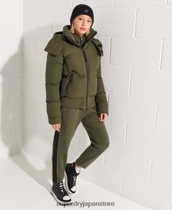 コードエベレスト ボンバージャケット 女性 Superdry 衣類 カーキ 2J62PZ5613