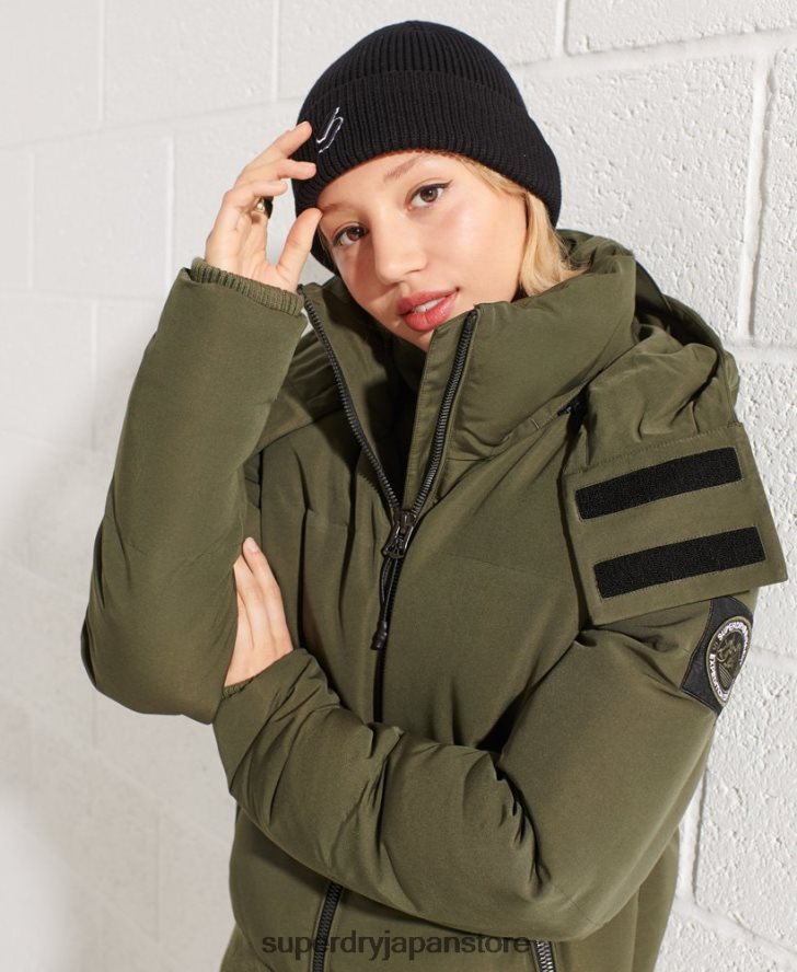 コードエベレスト ボンバージャケット 女性 Superdry 衣類 カーキ 2J62PZ5613