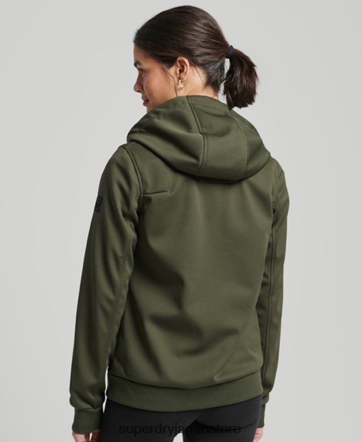 ハイテクソフトシェルジャケット 女性 Superdry 衣類 カーキ 2J62PZ5614