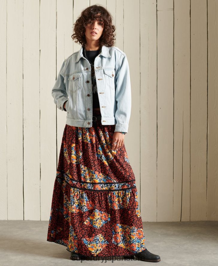 ボーイフレンドトラッカージャケット 女性 Superdry 衣類 ライトブルー 2J62PZ5615